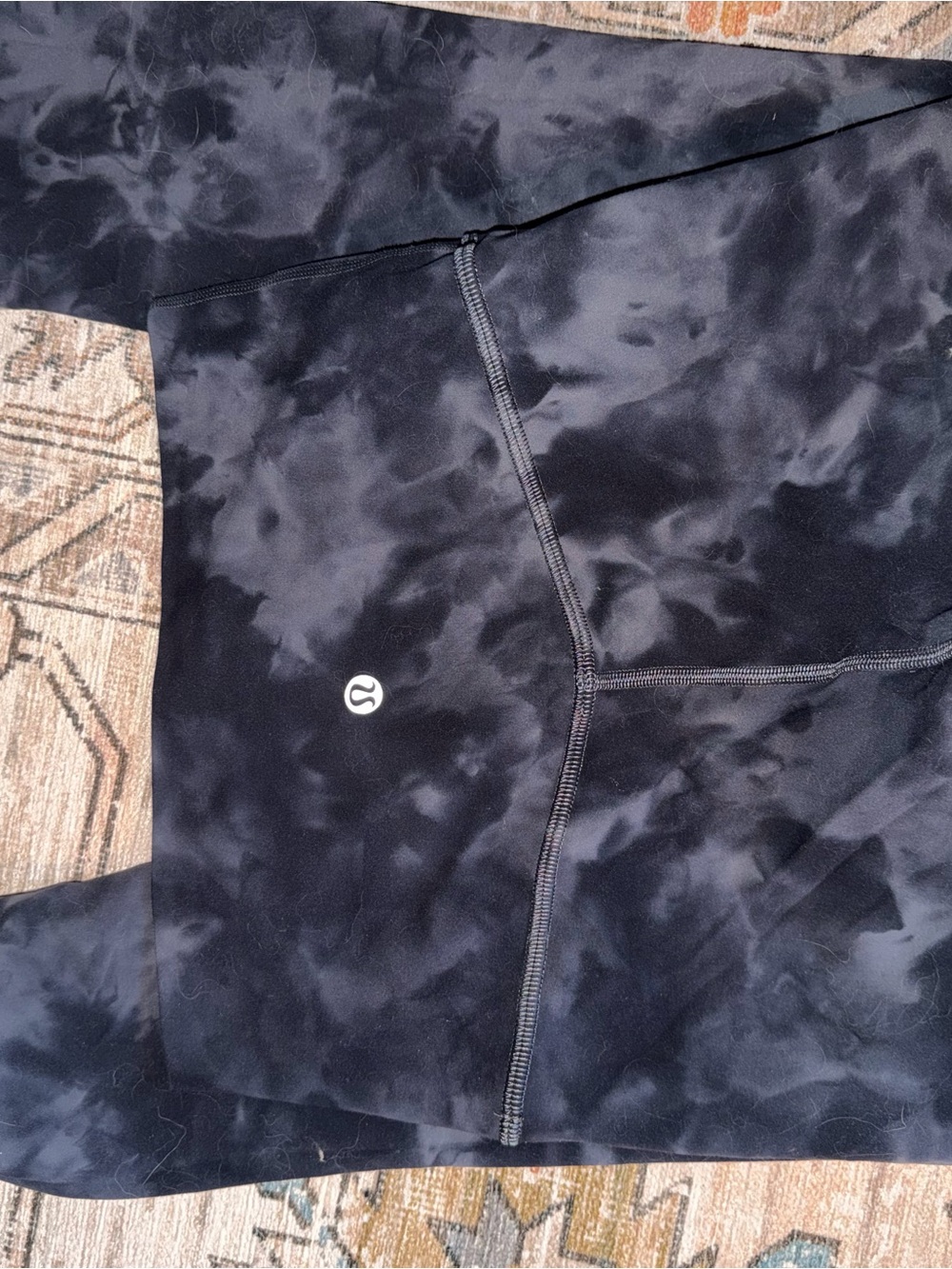lululemon athletica Black Marble Print cropped align Leggings